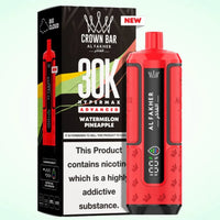 Al Fakher Crown Bar 30K Hypermax Vape Kit – Rechargeable Pod System with 30000 Puffs UK - Noble Vape Watermelon-Pineapple