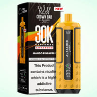 Al Fakher Crown Bar 30K Hypermax Vape Kit – Rechargeable Pod System with 30000 Puffs UK - Noble Vape Mango-Pineapple
