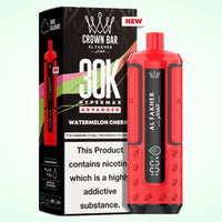 Al Fakher Crown Bar 30K Hypermax Vape Kit – Rechargeable Pod System with 30000 Puffs UK - Noble Vape Watermelon-Cherry
