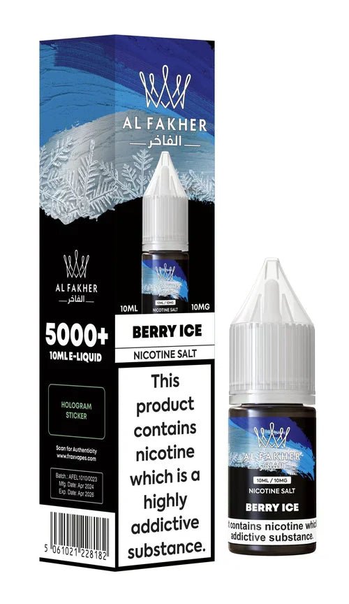 Al Fakher Nic Salt E‑Liquid 10ml – Premium Nicotine Salt Vape Juice UK (Multiple Flavours) - Noble Vape