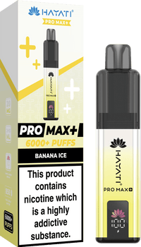 Hayati Pro Max Plus 6000 Vape Kit – 6000 Puff Rechargeable Prefilled Pod Device - Noble Vape Banana-Ice