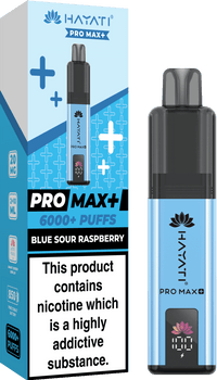 Hayati Pro Max Plus 6000 Vape Kit – 6000 Puff Rechargeable Prefilled Pod Device - Noble Vape Blue-Sour-Raspberry