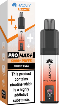 Hayati Pro Max Plus 6000 Vape Kit – 6000 Puff Rechargeable Prefilled Pod Device - Noble Vape Cherry-Cola