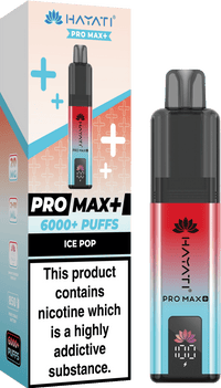 Hayati Pro Max Plus 6000 Vape Kit – 6000 Puff Rechargeable Prefilled Pod Device - Noble Vape Ice-Pop