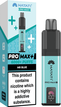 Hayati Pro Max Plus 6000 Vape Kit – 6000 Puff Rechargeable Prefilled Pod Device - Noble Vape Mr-Blue