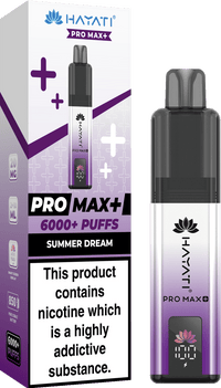 Hayati Pro Max Plus 6000 Vape Kit – 6000 Puff Rechargeable Prefilled Pod Device - Noble Vape Summer-Dream