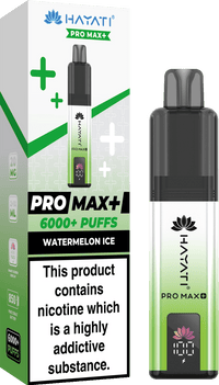 Hayati Pro Max Plus 6000 Vape Kit – 6000 Puff Rechargeable Prefilled Pod Device - Noble Vape Watermelon-Ice