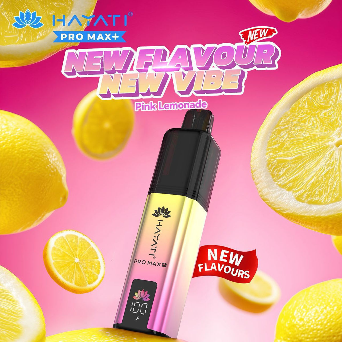 Hayati Pro Max Plus 6000 Vape Kit – 6000 Puff Rechargeable Prefilled Pod Device - Noble Vape Pink-Lemonade