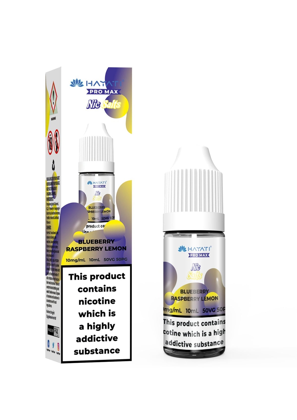 Hayati Pro Max Nic Salts 10ml – Smooth Nicotine Salt E-Liquid for Pod Kits UK - Noble Vape 