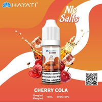 Hayati Pro Max Nic Salts 10ml – Smooth Nicotine Salt E-Liquid for Pod Kits UK - Noble Vape Cherry-Cola-20MG