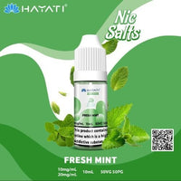Hayati Pro Max Nic Salts 10ml – Smooth Nicotine Salt E-Liquid for Pod Kits UK - Noble Vape Fresh-Mint-20MG