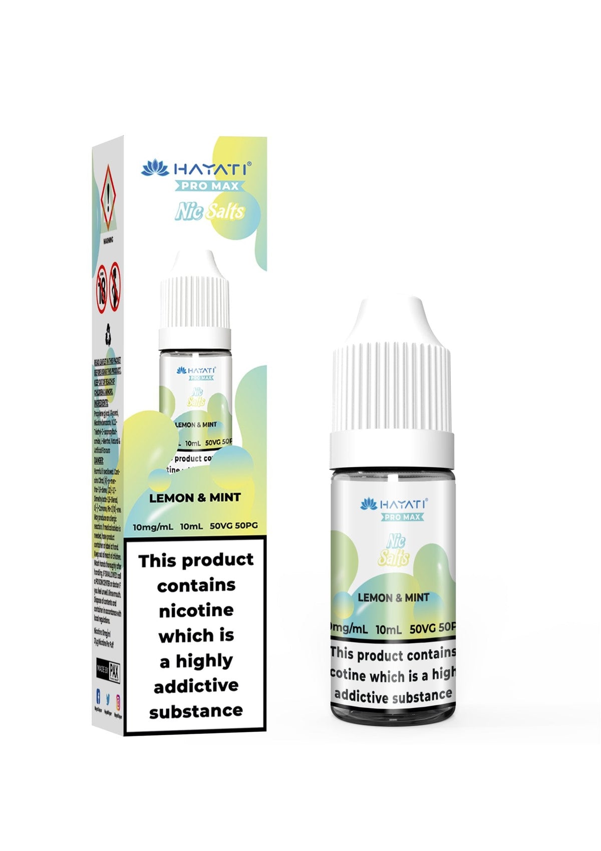 Hayati Pro Max Nic Salts 10ml – Smooth Nicotine Salt E-Liquid for Pod Kits UK - Noble Vape 