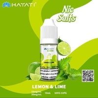 Hayati Pro Max Nic Salts 10ml – Smooth Nicotine Salt E-Liquid for Pod Kits UK - Noble Vape Lemon-Lime-20MG