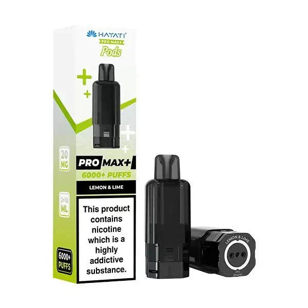 Hayati Pro Max Plus 6000 Prefilled Pods – Replacement Vape Pods - Noble Vape Lemon-Lime