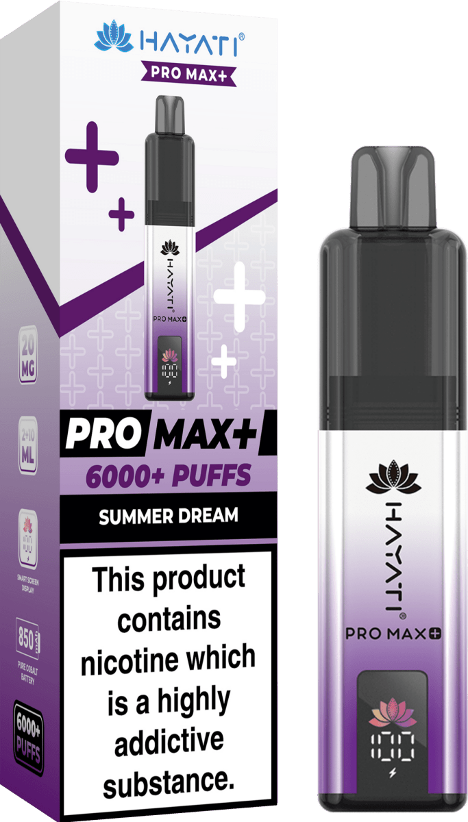 Hayati Pro Max Plus 6000 Vape Kit – 6000 Puff Rechargeable Prefilled Pod Device - Noble Vape