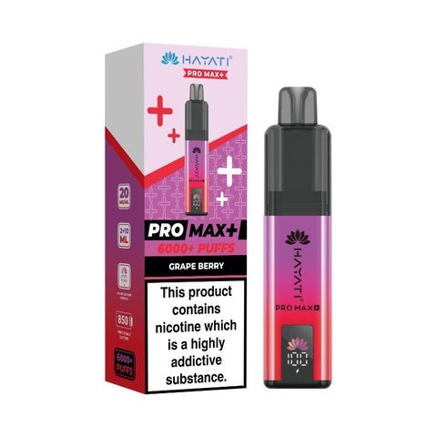 Hayati Pro Max Plus 6000 Vape Kit – 6000 Puff Rechargeable Prefilled Pod Device - Noble Vape