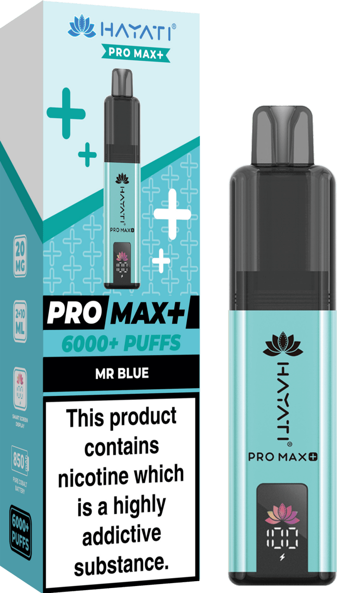 Hayati Pro Max Plus 6000 Vape Kit – 6000 Puff Rechargeable Prefilled Pod Device - Noble Vape