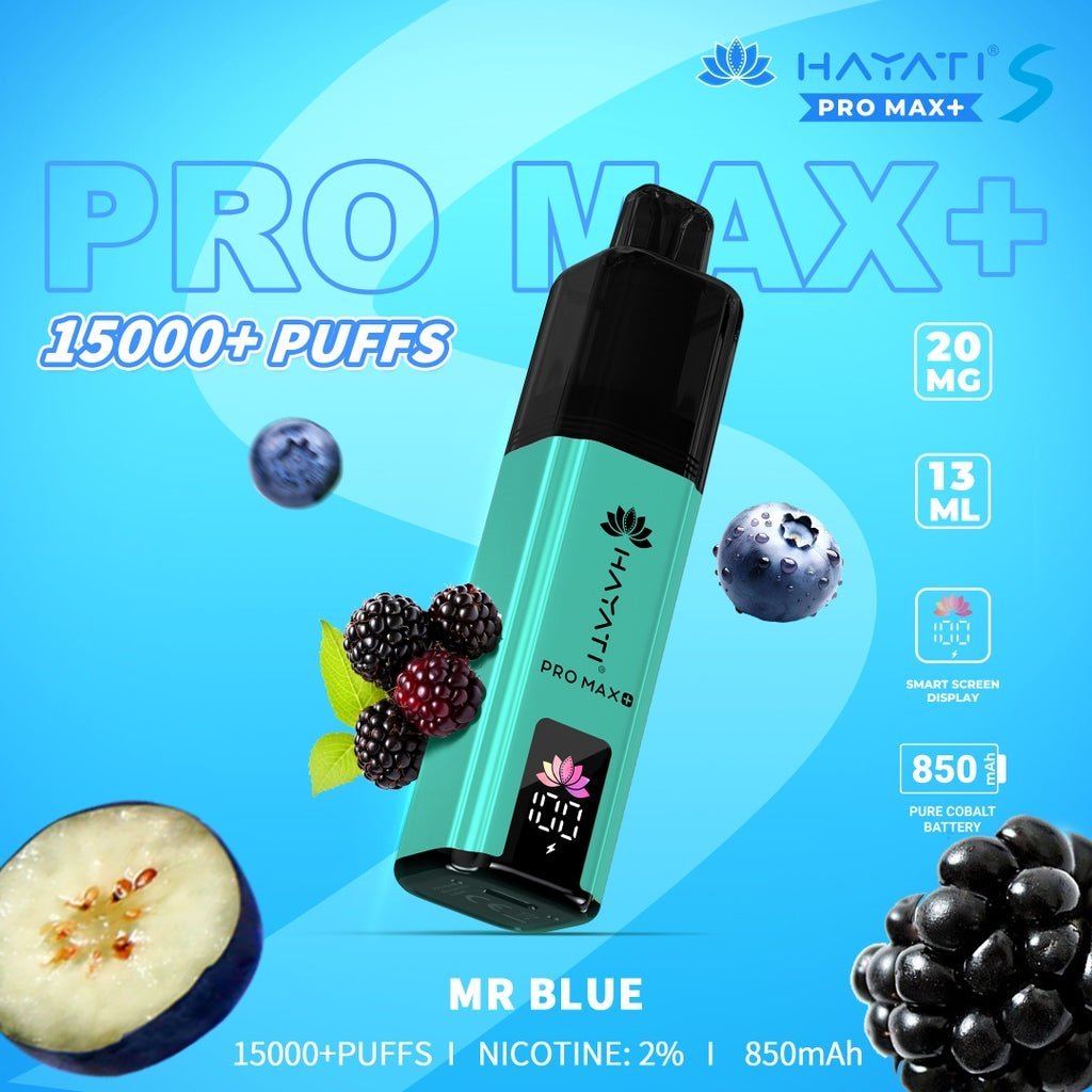 Hayati Pro Max S Plus 15K Pod Vape Kit – Rechargeable 15000 Puff Device UK - Noble Vape