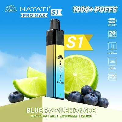 Hayati Pro Max S1 Prefilled Pod Vape Kit  Rechargeable 1000 Puff Pod   Noble Vape