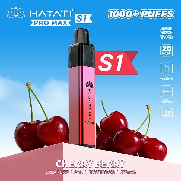Hayati Pro Max S1 Prefilled Pod Vape Kit – Rechargeable 1000 Puff Pod System UK - Noble Vape