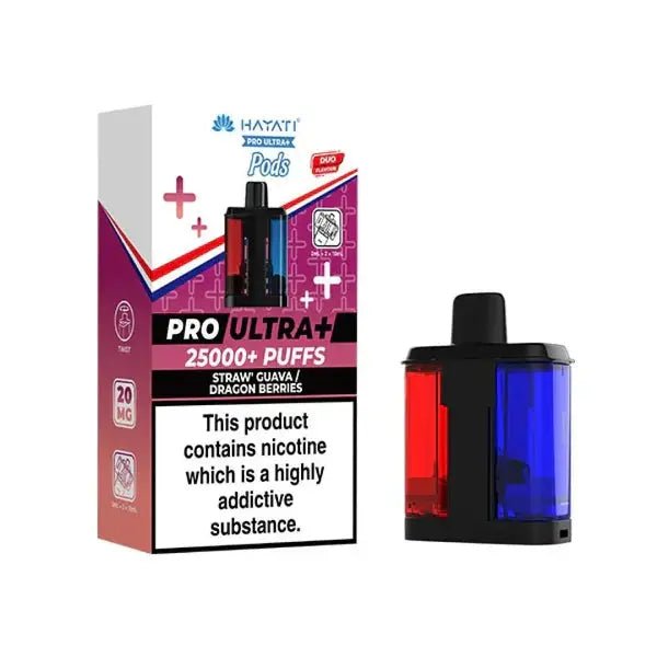 Hayati Pro Ultra Plus 25K Prefilled Pods – Replacement Dual Flavour Pods - Noble Vape