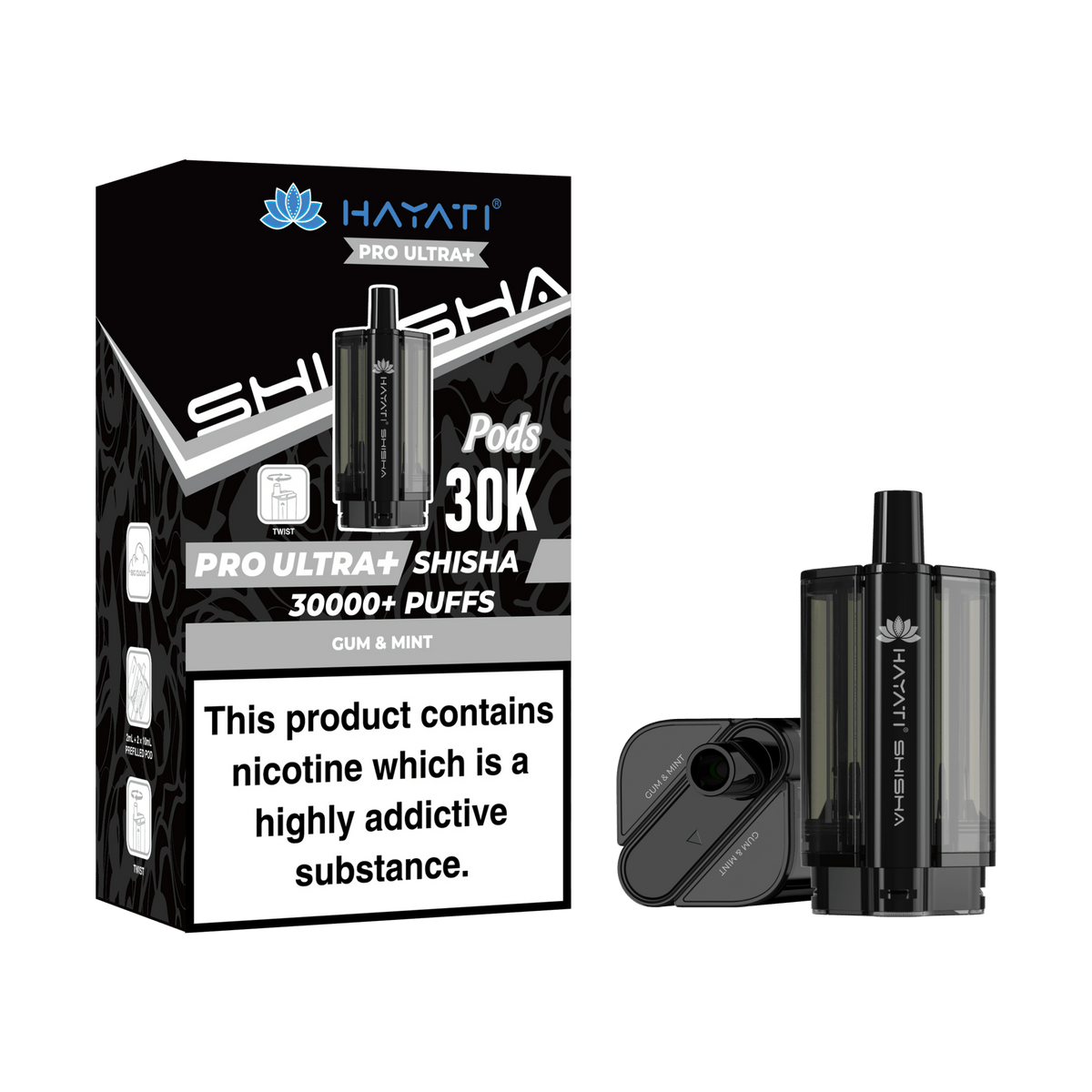 Hayati Pro Ultra Plus 30k pods 2ml pod 10ml tanks