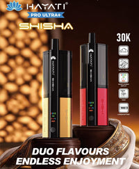 Hayati Pro Ultra Plus Shisha 30K Vape Kit – 30,000 Puffs Rechargeable Dual Flavour Pod System - Noble Vape 