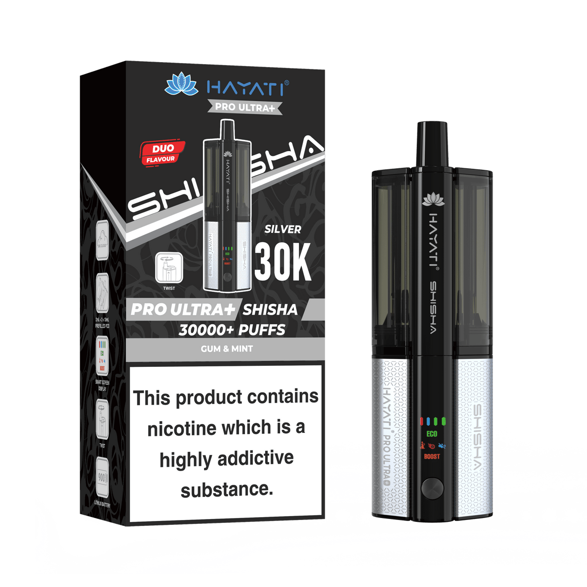 Hayati Pro Ultra Plus 30k smart display screen vape