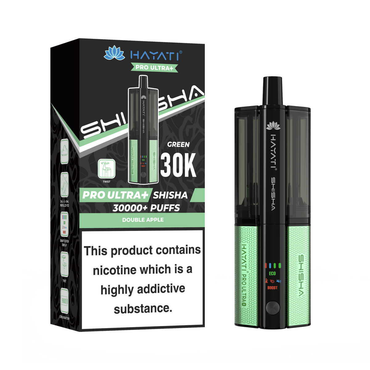 Hayati Pro Ultra Plus Shisha 30K vape kit device