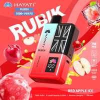 Hayati Rubik 7000 Puffs Prefilled Pod Vape Kit - Noble Vape Red-Apple-Ice