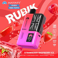 Hayati Rubik 7000 Puffs Prefilled Pod Vape Kit - Noble Vape Strawberry-Raspberry-Ice