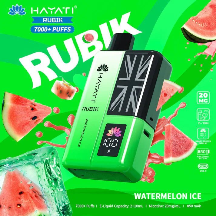 Hayati Rubik 7000 Puffs Prefilled Pod Vape Kit - Noble Vape