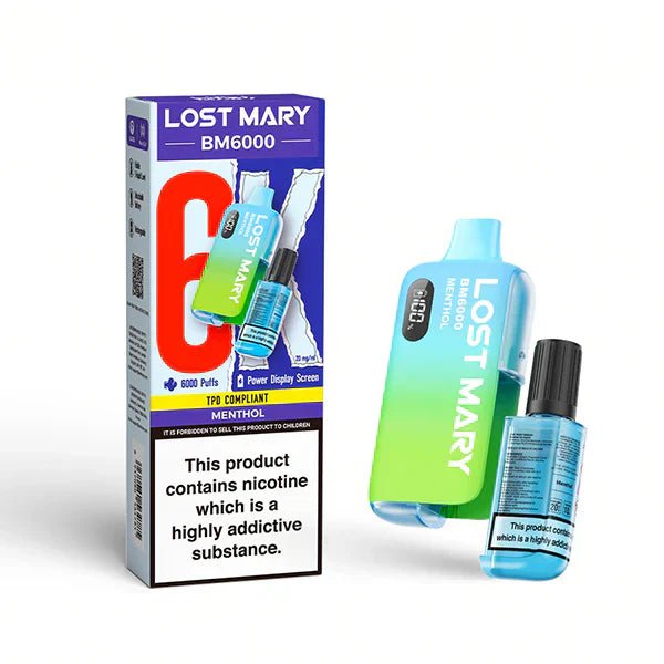 Lost Mary BM6000 Prefilled Pod Vape Kit – Rechargeable 6000 Puff Pod System UK - Noble Vape