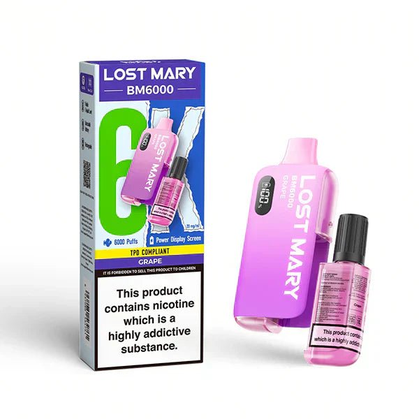 Lost Mary BM6000 Prefilled Pod Vape Kit – Rechargeable 6000 Puff Pod System UK