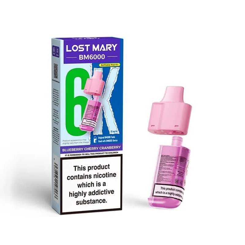 Lost Mary BM6000 Prefilled Pods – Replacement Pods for BM6000 Pod Vape Kit UK - Noble Vape