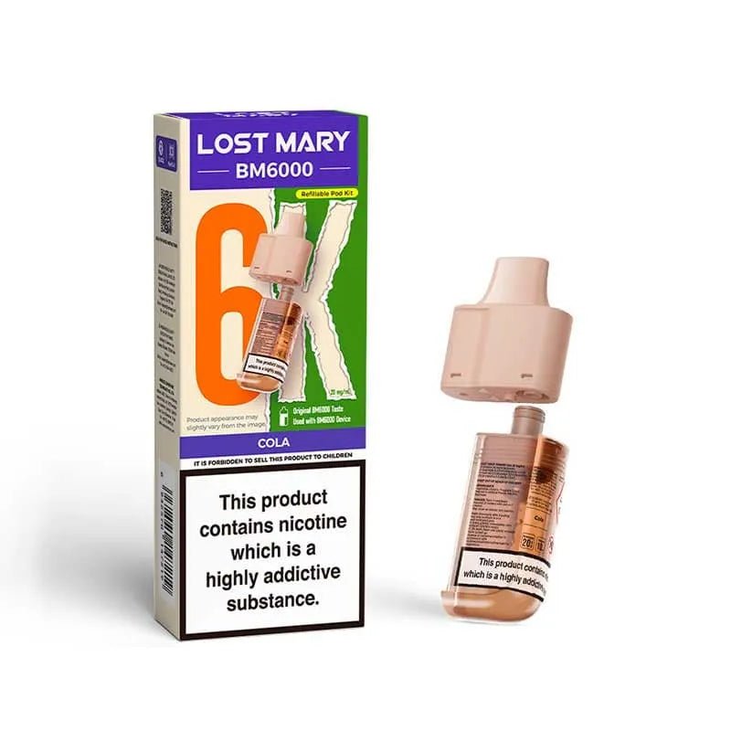 Lost Mary BM6000 Prefilled Pods – Replacement Pods for BM6000 Pod Vape Kit UK - Noble Vape