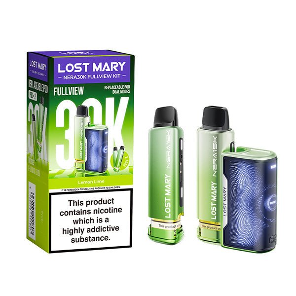 Lost Mary Nera 30K Fullview Prefilled Pod Vape Kit – Rechargeable 30000 Puff Pod System UK - Noble Vape