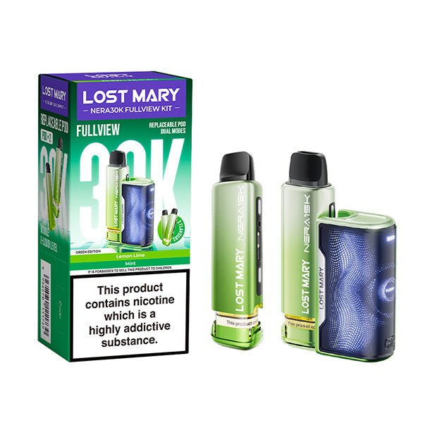 Lost Mary Nera 30K Fullview Prefilled Pod Vape Kit – Rechargeable 30000 Puff Pod System UK - Noble Vape