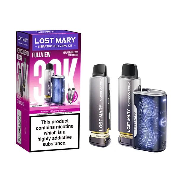 Lost Mary Nera 30K Fullview Prefilled Pod Vape Kit – Rechargeable 30000 Puff Pod System UK - Noble Vape