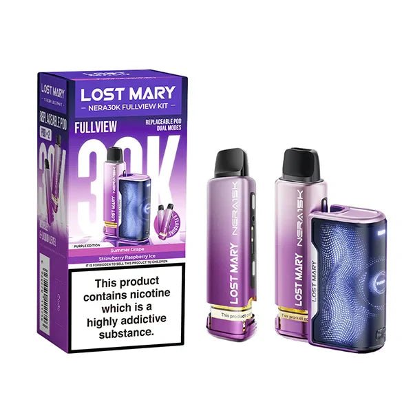 Lost Mary Nera 30K Fullview Prefilled Pod Vape Kit – Rechargeable 30000 Puff Pod System UK - Noble Vape