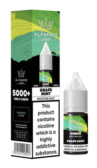 Al Fakher Nic Salt E‑Liquid 10ml – Premium Nicotine Salt Vape Juice UK (Multiple Flavours) - Noble Vape Grape-Mint