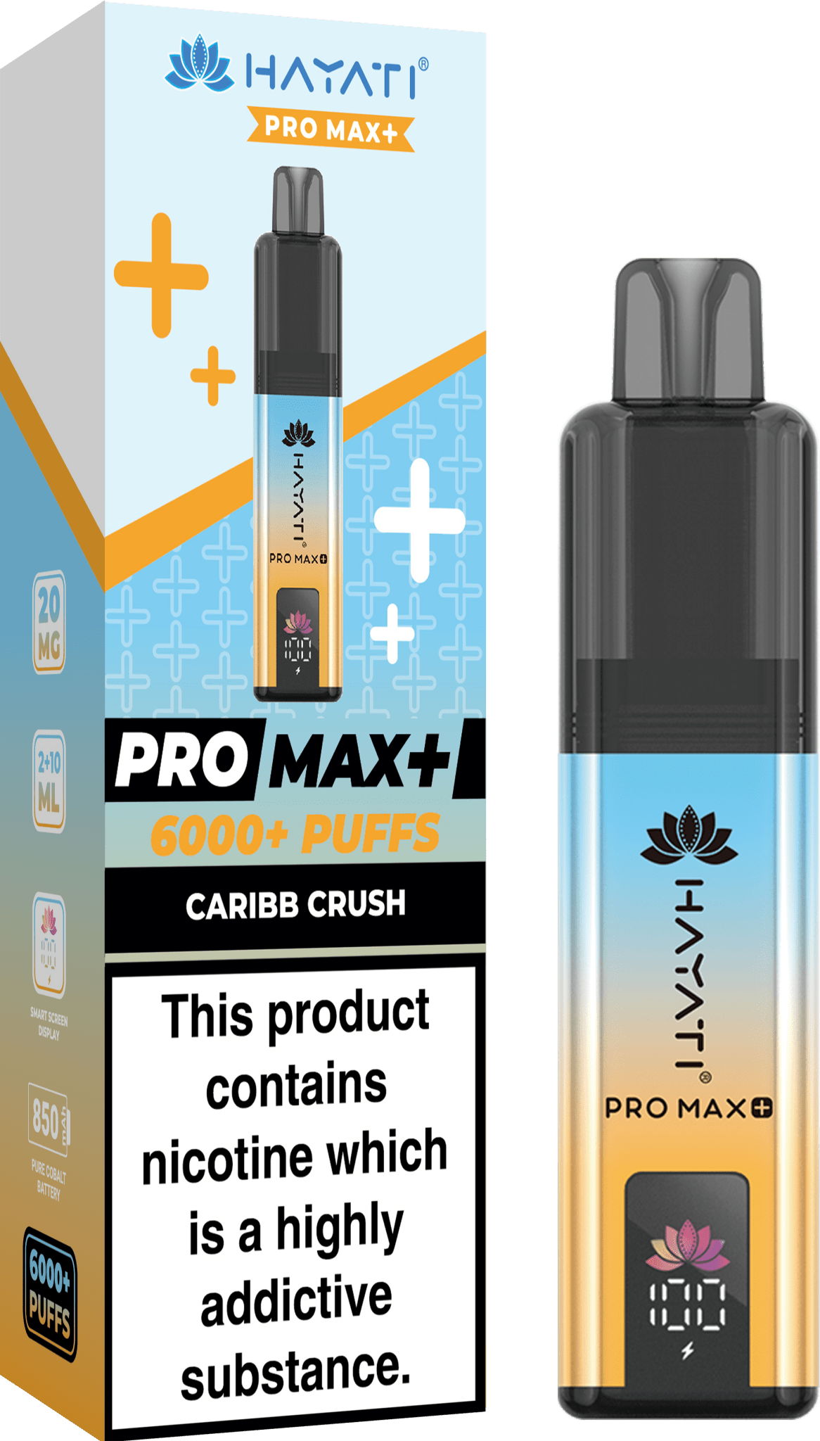 Hayati Pro Max+ 6000 Puffs Prefilled Kit - Noble Vape Caribb-Crush