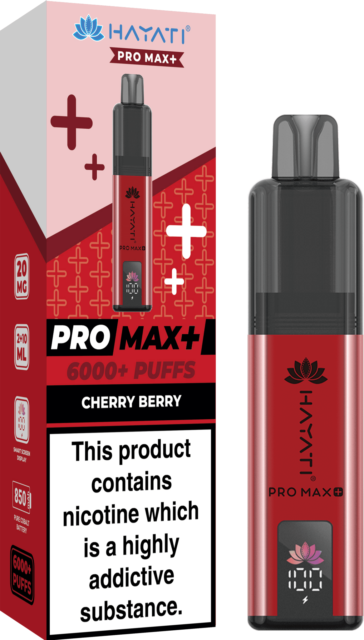 Hayati Pro Max+ 6000 Puffs Prefilled Kit - Noble Vape Cherry-Berry