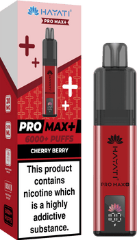 Hayati Pro Max+ 6000 Puffs Prefilled Kit - Noble Vape Cherry-Berry