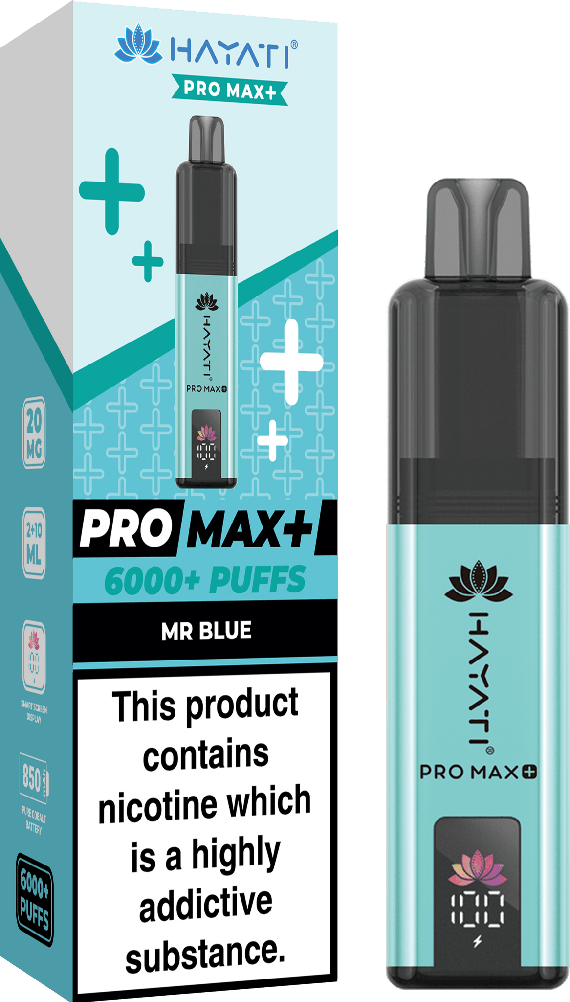 Hayati Pro Max+ 6000 Puffs Prefilled Kit - Noble Vape Mr-Blue